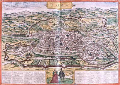 Roma, Italia de Georg and Hogenberg Franz (1535 90) Braun