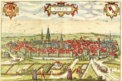 Soest, Alemania de Georg and Hogenberg Franz (1535 90) Braun