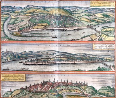 Tréveris, Coblenza, Rothenburg ob der Tauber, Alemania de Georg and Hogenberg Franz (1535 90) Braun