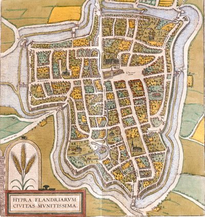 Ypres, Bélgica de Georg and Hogenberg Franz (1535 90) Braun