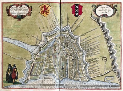 Ámsterdam, Países Bajos (grabado) de Georg Braun and Hogenberg Franz