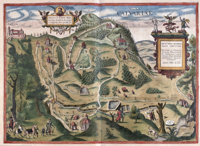 Kalwarya Zebrzydowka (sureste de Cracovia), Polonia de Georg Braun and Hogenberg Franz