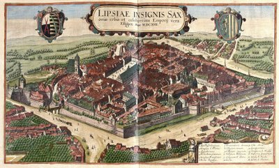 Leipzig, Sajonia, Alemania (grabado) de Georg Braun and Hogenberg Franz