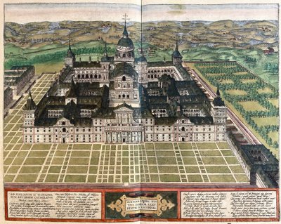 Monasterio (Palacio del Rey Felipe II), España de Georg Braun and Hogenberg Franz