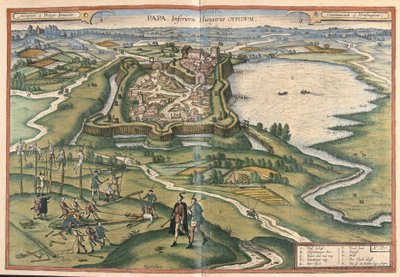 Papa, Hungría de Georg Braun and Hogenberg Franz