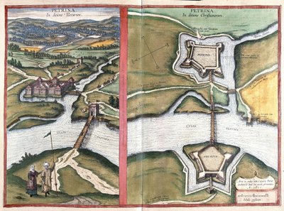 Petrinja, Croacia (grabado) de Georg Braun and Hogenberg Franz