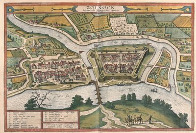 Szolnok, Hungría (grabado) de Georg Braun and Hogenberg Franz