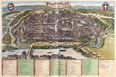 Viena, Austria de Georg Braun and Hogenberg Franz