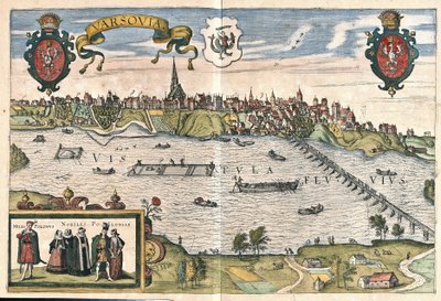 Varsovia, Polonia (grabado) de Georg Braun and Hogenberg Franz
