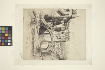 Los dos puentes, San Remo (tinta) de George Charles Aid