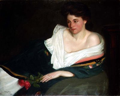 Retrato de una dama en un sofá de George Charles Aid
