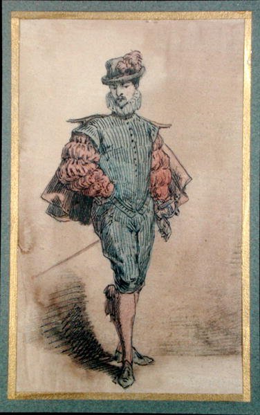 Personaje masculino en traje histórico de George Sand