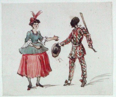 Dos personajes de la Commedia dell