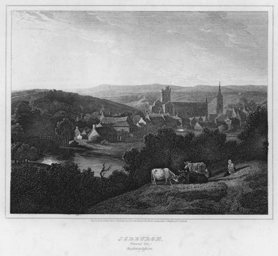 Jedburgh, vista general, Roxburghshire de George (after) Arnald