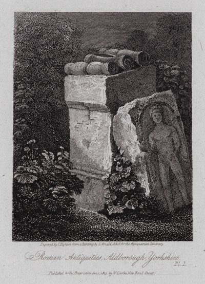 Antigüedades romanas, Aldborough, Yorkshire (grabado) de George (after) Arnald