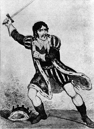 Edmund Kean (1787-1833) como Ricardo III de George (after) Cruikshank
