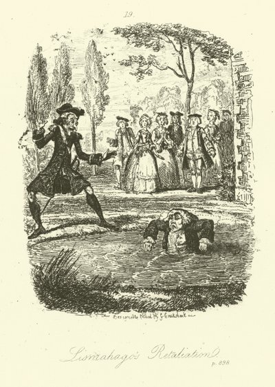 Ilustración para Humphry Clinker de Tobias Smollett de George (after) Cruikshank