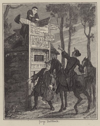 Ilustración para Jack Sheppard de George (after) Cruikshank