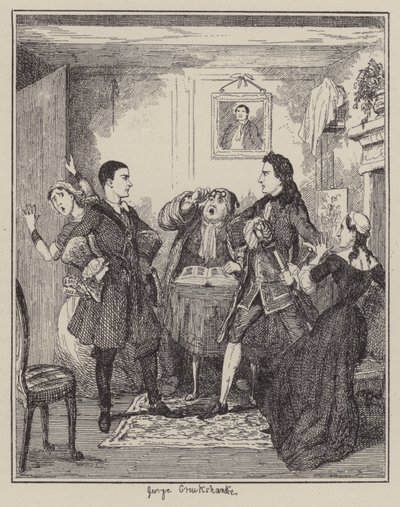 Ilustración para Jack Sheppard de George (after) Cruikshank