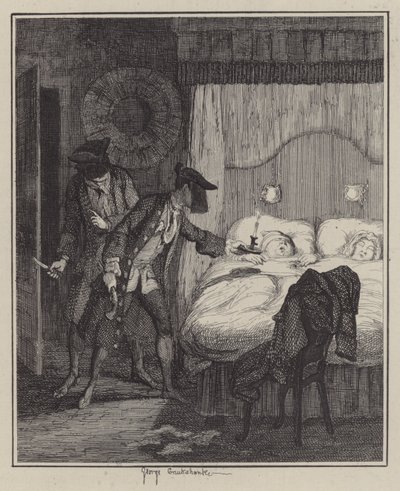 Ilustración para Jack Sheppard de George (after) Cruikshank