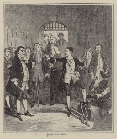 Ilustración para Jack Sheppard de George (after) Cruikshank