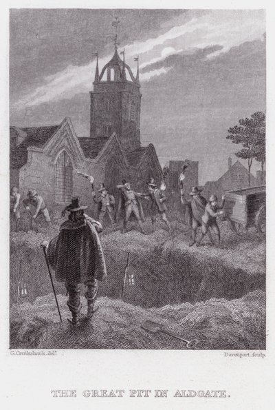 El Gran Pozo en Aldgate (grabado) de George (after) Cruikshank