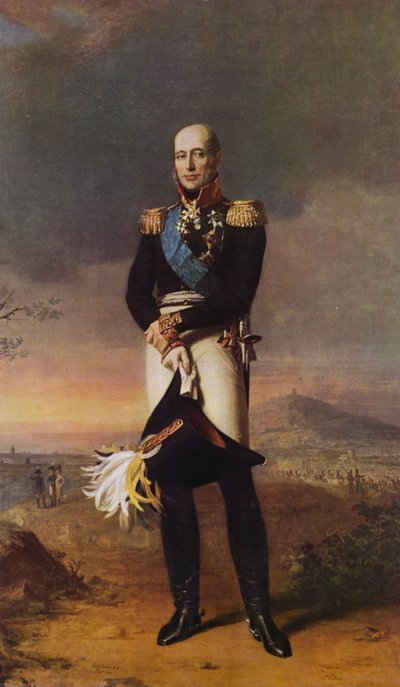 Retrato de Barclay de Tolli (litografía en color) de George (after) Dawe