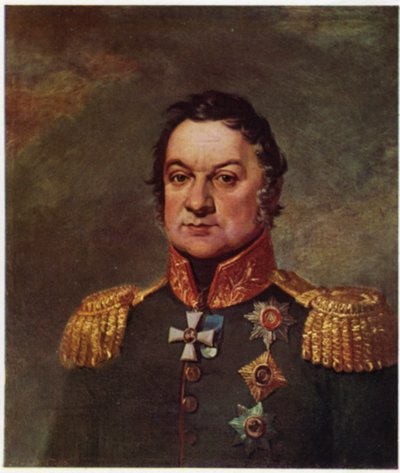 Retrato de Dmitry Dokhturov (litografía en color) de George (after) Dawe