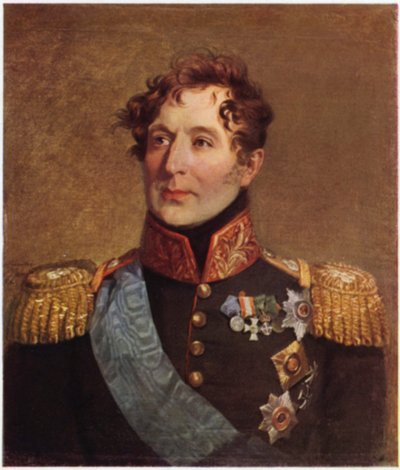 Retrato de Mikhail Miloradovitch (litografía en color) de George (after) Dawe