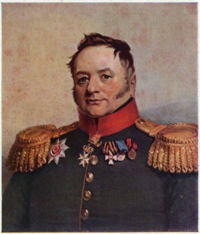 Retrato de Pavel Tuchkov (litografía en color) de George (after) Dawe