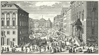 Una vista de Viena en el año 1725 de George (after) Du Maurier
