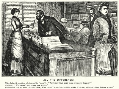 Caricatura de Punch: ¡Toda la Diferencia! (grabado) de George (after) Du Maurier