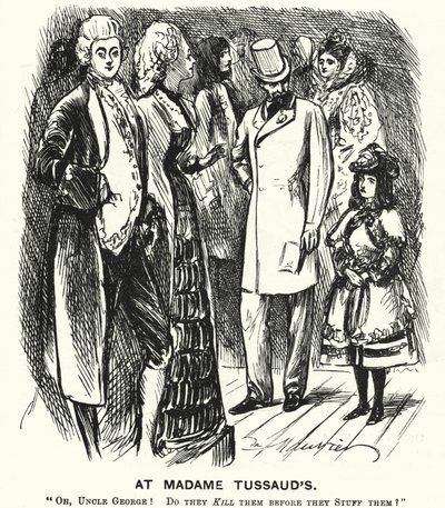 Caricatura de Punch: En Madame Tussaud