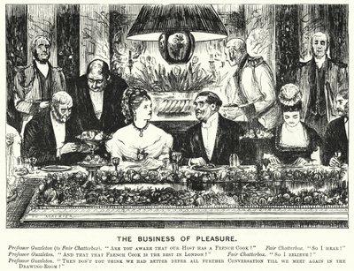 Caricatura de Punch: El Negocio del Placer de George (after) Du Maurier