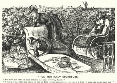Caricatura de Punch: Verdadera Solicitud Maternal de George (after) Du Maurier