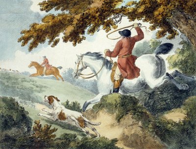 Caza (grabado por J. Wright) de George (after) Morland