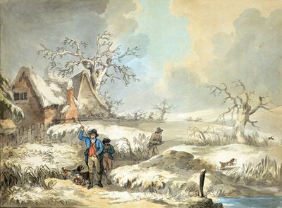 Caza de Agachadizas, grabado por Thomas Rowlandson, pub. por J. Harris de George (after) Morland
