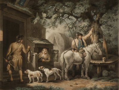 El regreso del deportista, grabado por William Ward de George (after) Morland