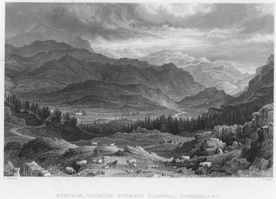 Eskdale, mirando hacia Scawfell, Cumberland de George (after) Pickering
