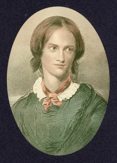 Charlotte Bronte, novelista inglesa (grabado en color) de George (after) Richmond