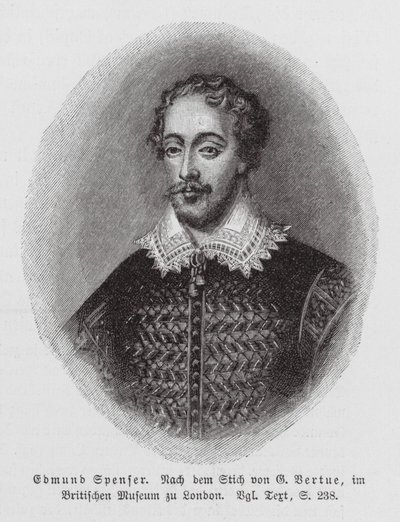 Edmund Spenser, poeta inglés (grabado) de George (after) Vertue