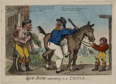 JACK JUNK Embarcando en un CRUCERO de George (attr. to) Cruikshank