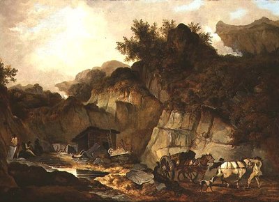 La cantera de pizarra de George (circle of) Stubbs