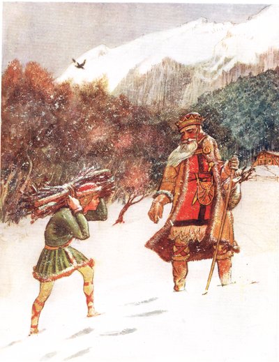 El buen rey Wenceslao, ilustración de 