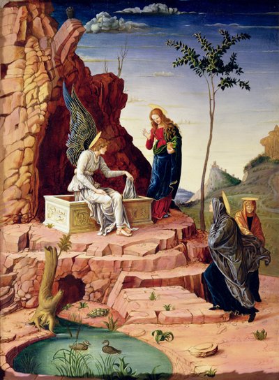 Santas mujeres en la tumba de Cristo, después de Mantegna, 1869 de George, 9th Earl of Carlisle Howard