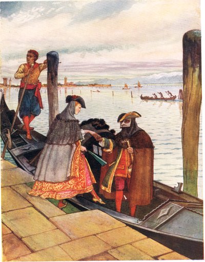 La Biondina en Gondoletta, ilustración de 