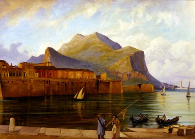 Monte Pellegrino desde el puerto de Palermo de George 9th Earl of Carlisle Howard