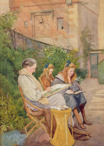 La hija y las nietas del artista de George, 9th Earl of Carlisle Howard