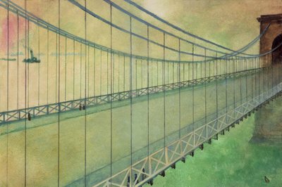 Puente de Hammersmith después de la carrera de botes de George Adamson