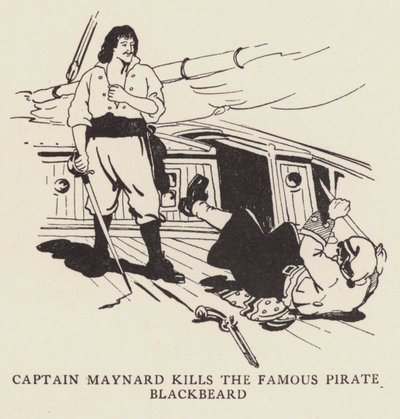 El capitán Maynard mata al famoso pirata Barbanegra de George Alfred Williams